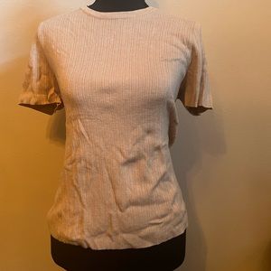 A new Day beige short sleeve top